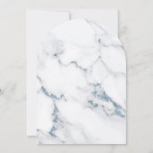Moderne Marmeren Glitter Dusty Blue Arch ID816 Kaart (Achterkant)