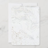 Moderne Marmeren Huwelijksuitnodiging | Goud Kaart (Achterkant)