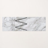 Moderne Marmeren Monogrammed fitnessruimte Yogamat (Achterkant (horizontaal))