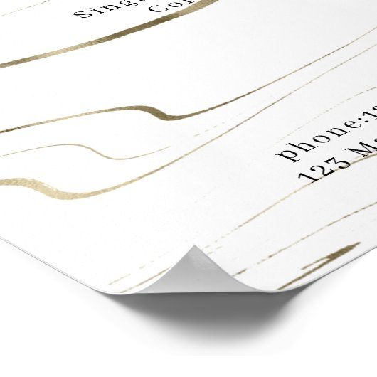 Moderne Marmeren Prijslijst Poster (Hoek)