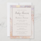 Moderne Marmeren Sparkle | BABY SHOWER Kaart (Voorkant)
