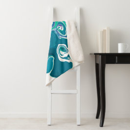 Moderne marmeren stijl Sherpa Blanket Deken