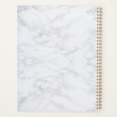 Moderne Marmeren Waterverf Gouden Monogram Letter  Planner (Achterkant)