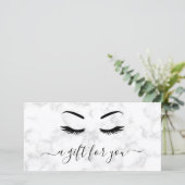 Moderne Marmeren Wimpers Elegant Geschenkcertifica (Staand voorkant)