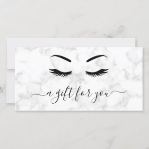 Moderne Marmeren Wimpers Elegant Geschenkcertifica