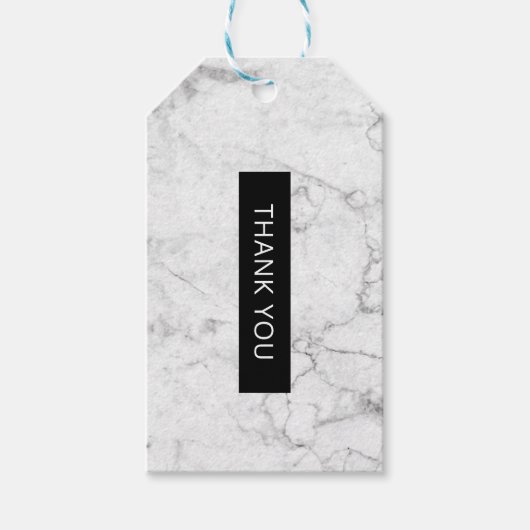 Moderne marmertag cadeaulabel (Voorkant)