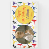 Moderne Martial Arts Karate Kids Verjaardagsbanner Spandoek (Verticaal)