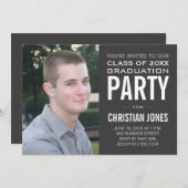 Moderne masculin Grad | Invitation du Graduation P (Devant / Derrière)