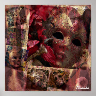 Moderne maskerontwerp poster