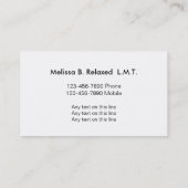 Moderne massage visitekaartje (Achterkant)