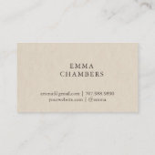 Moderne massagetherapeut Henna Hands Visitekaartje (Achterkant)