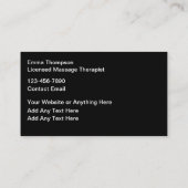 Moderne massagetherapeut Visitekaartjes (Achterkant)