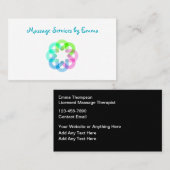 Moderne massagetherapeut Visitekaartjes (Voorkant / Achterkant)