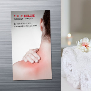 Moderne massagetherapeut Vrouw Rug Visitekaartje Magneet