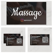 Moderne massagetherapie QR-code Visitekaartje