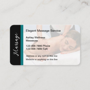 Moderne massagetherapist Editable Visitekaartjes