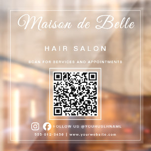 Moderne matglazen QR-code branding Raamsticker