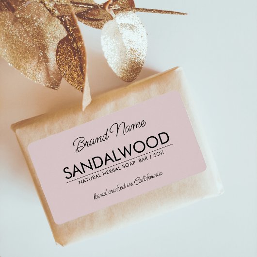 Moderne mauve simple cosmétique étiquette de savon