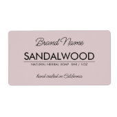 Moderne mauve simple cosmétique étiquette de savon (Devant)