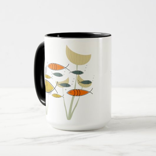 Moderne MCM Retro viszwemmers Planten Mok (Voorkant links)