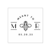 Moderne 'Meant to Bee' Houden Bijen Honing Bruilof Rubberstempel (Afrduk)