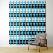 Moderne medio-Century mod retro diamanten Harlequi Wandkleed (In situ)