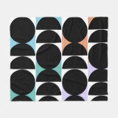 Moderne Medio Eeuw Geometrisch Fleece Deken (Voorkant (Horizontaal))