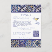 Moderne mediterrane bruiloft Details QR-code Informatiekaartje (Voorkant)