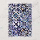 Moderne mediterrane bruiloft Details QR-code Informatiekaartje (Achterkant)