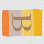 Moderne Meerdere Pastel Kleur Monogram Naam Initia Golfhanddoek (Horizontaal)