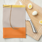 Moderne Meerdere Pastel Kleur Monogram Naam Initia Theedoek (Quarter Fold)