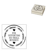 Moderne meertalige dank, kleine bedrijven 	rubberstempel (Gestempeld)