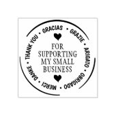 Moderne meertalige dank, kleine bedrijven 	rubberstempel (Afrduk)