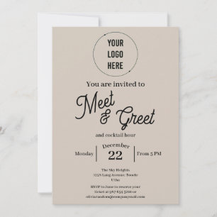 Moderne meet en greet business minimalist kaart