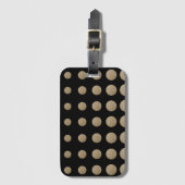 moderne , meetbare zwarte goudstippen bagagelabel (Voorkant (verticaal))