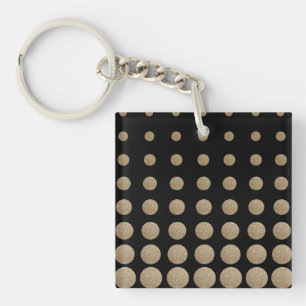 moderne , meetbare zwarte goudstippen sleutelhanger