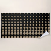 moderne , meetbare zwarte goudstippen strandlaken (Voorkant)