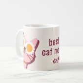 Moderne Meilleur Chat Maman Jamais Mug (Devant gauche)