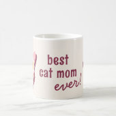 Moderne Meilleur Chat Maman Jamais Mug (Centre)