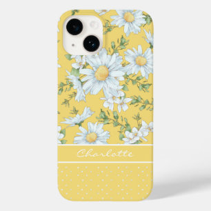 Moderne Meisjesachtige Chic Bloem Stip Patroon Per Case-Mate iPhone 14 Hoesje