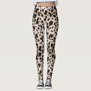 Moderne Meisjesachtige Rodeo Ombre Koe Dierenprint Leggings