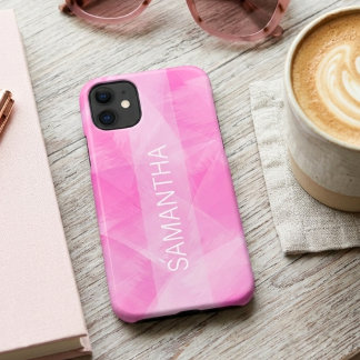 Moderne Meisjesachtige Roze Aquarel Stijlvol iPhone 11 Hoesje