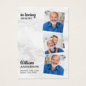 Moderne Memorial 3 Foto Funeral Prayer Kaart (Voorkant)