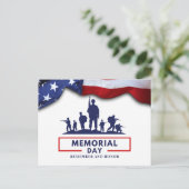 Moderne Memorial Day Briefkaart (Staand voorkant)