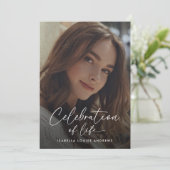 Moderne Memorial Foto Eenvoudige viering van het l Kaart (Staand voorkant)