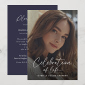 Moderne Memorial Foto Eenvoudige viering van het l Kaart (Voorkant / Achterkant)