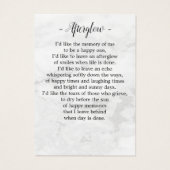 Moderne Memorial Funeral Kaart 3 Foto (Achterkant)