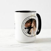 Moderne meneer en mevrouw koppel noemen kerst mok (Voorkant rechts)