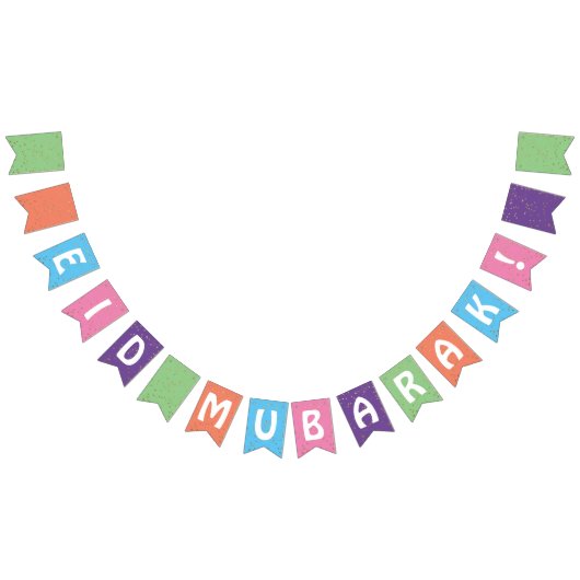 Moderne mengelmoebarak kleurige eid decorrectieban vlaggetjes (Alle)