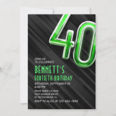 Moderne Mens 40e anniversaire Invitation (Devant)